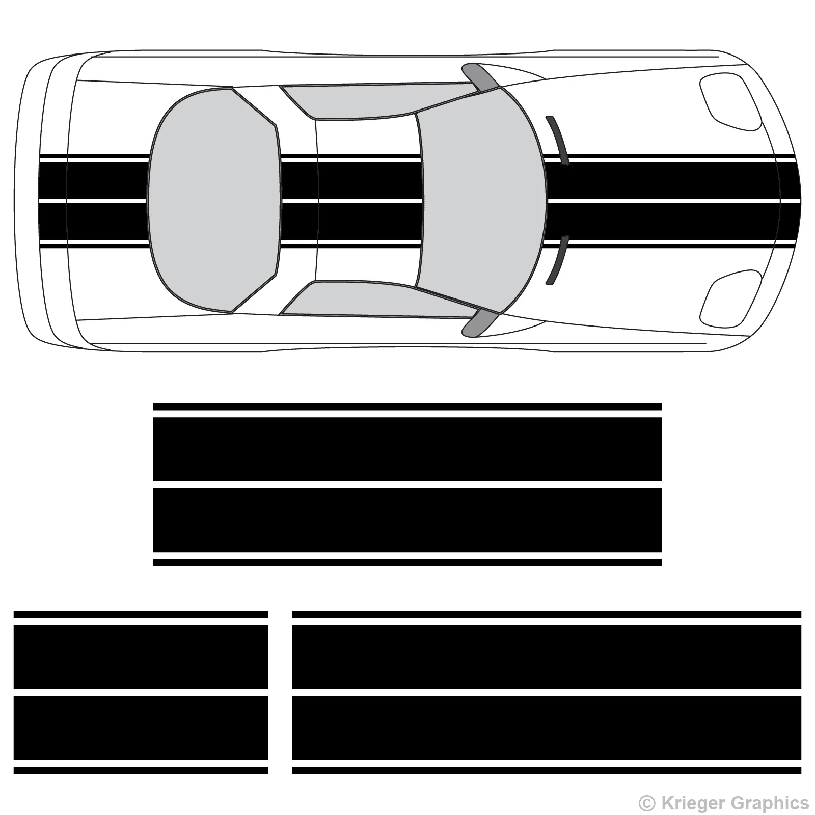 Для 1 набора Pontiac Firebird &amp Trans Am Dual Rally Racing Stripes виниловая наклейка комплект для