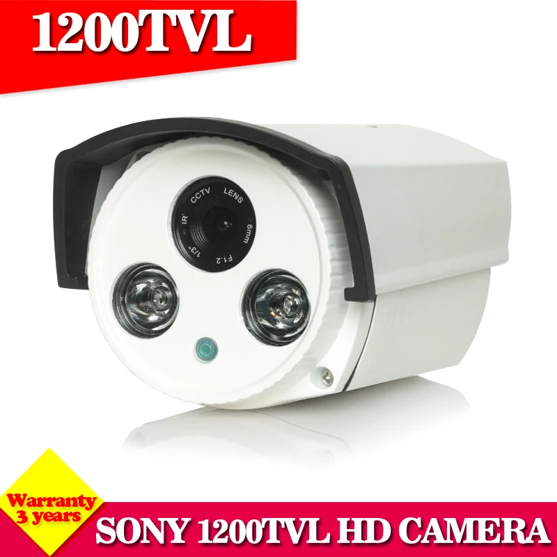 

HD Sony camera 1200TVL 1.0MP Bullet high array leds camera waterproof night vision IR cut filter 1/3" security camera system