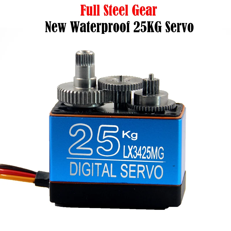 

New Upgrade 25KG RC Servo Durable Long life Full Steel Gear Hight Guality Large torque Waterproof RC Servo for RC Car Crawler