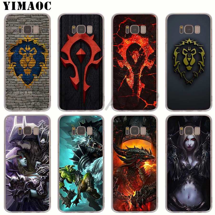 

YIMAOC Wows World of Warcraft Soft TPU Case for Galaxy A5 A6 A7 A8 A9 J3 J5 J6 J7 EU Version S7 S10 Edge S8 S9 Plus Note 8 9