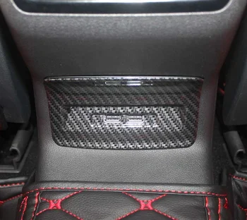 

Bbincar Car ABS plastic silver plated rear tail armrest seat panel USB socket cap sticker trim For skoda Kodiaq 2017 2018