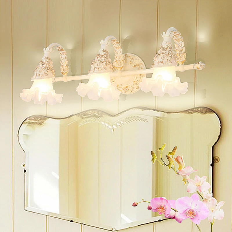 Resin LED mirror front wall lamp LED bathroom waterproof wall lamp washroom make-uproom mirror front wall sconce indoor lighting