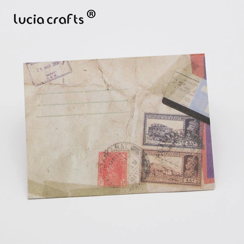 Lucia crafts(1 лот = 12 шт) 9,5*7,3 см винтажный мини-конверт Европейский стиль Скрапбукинг карта канцелярские принадлежности I0410