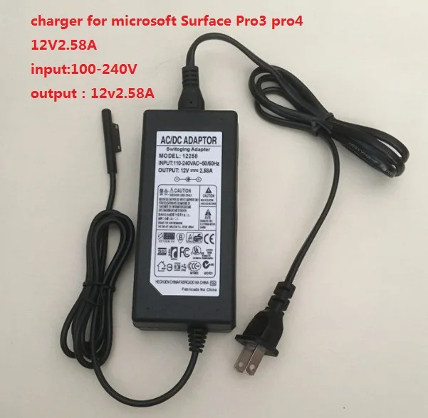 1 шт. 12 V 2.58A портативное Сетевое зарядное устройство. Автомобильного прикуривателя Зарядное устройство адаптер питания для MS Surface Pro 3 4 Pro3 1" Pro4 планшет