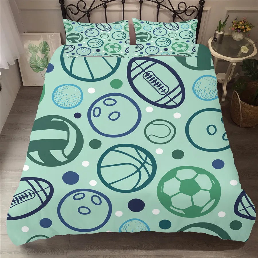 

A Bedding Set 3D Printed Duvet Cover Bed Set Football Home Textiles for Adults Bedclothes with Pillowcase #ZQ05