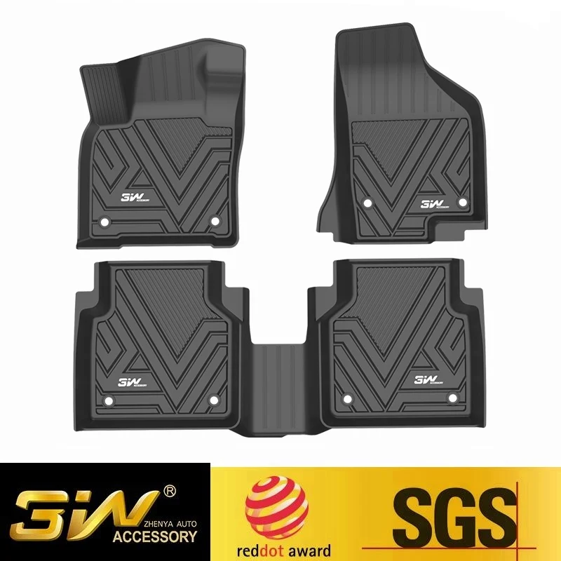 

Car floor mats For Volkswagen Teramont with 3w Customized Special tpe,black