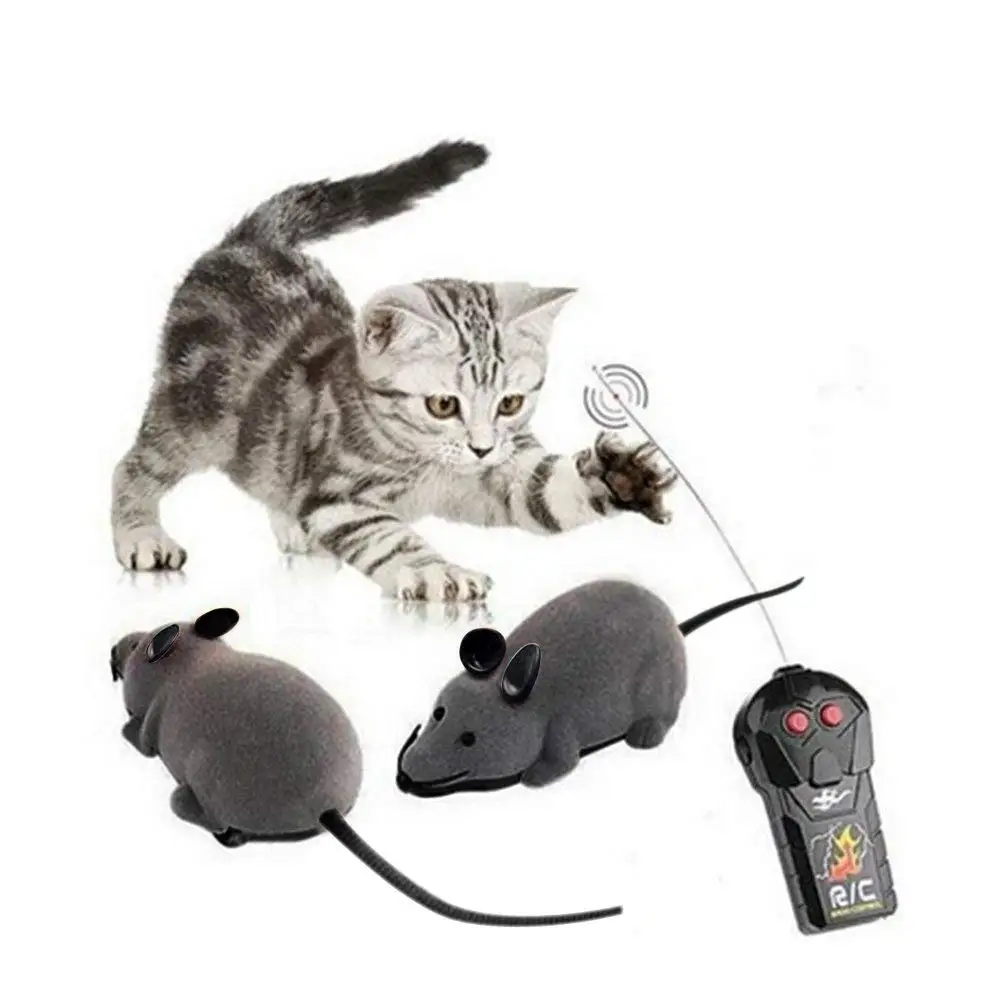 

Wireless Remote Control Mock Fake Rat Mouse Mice RC Radio Toys Prank Joke Scary Trick Bugs for Party and For Cat Puppy Funny Toy