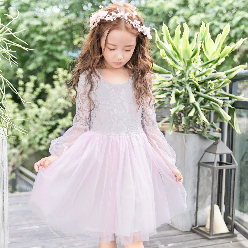 

Child Girls Dress Princess Tutu Party Birthday Dresses for baby girl dress long sleeve clothes lace toddlers kids clothing fall