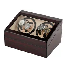 США/ЕС/AU/Великобритания Plug Watch Winder Box классические, автоматические механические часы для хранения для держателя 4 часов дисплей ювелирных изделий коробка для демонстрации