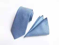 8 см Для мужчин роскошные наборы шейных платков дизайнер геометрический узор галстуки с платком