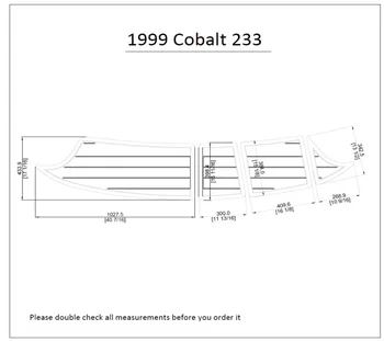

1999 Cobalt 233 Swim Platform Pad 1/4" 6mm Boat EVA Teak Decking
