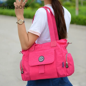 

Jinqiaoe 2018er trend Joker women's bag fashion lightweight waterproof nylon city style shoulder bag charm portable leisure bags