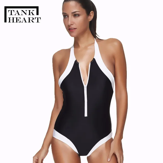 Best Price Tank Heart Large One-Piece Suit Zipper Black Swimwear Female One-Piece Swimsuit Solid Plus Size Sport Swimming Bathing Suit Best Price Tank Heart Large One-Piece Suit Zipper Black Swimwear Female One-Piece Swimsuit Solid Plus Size Sport Swimming Bathing Suit