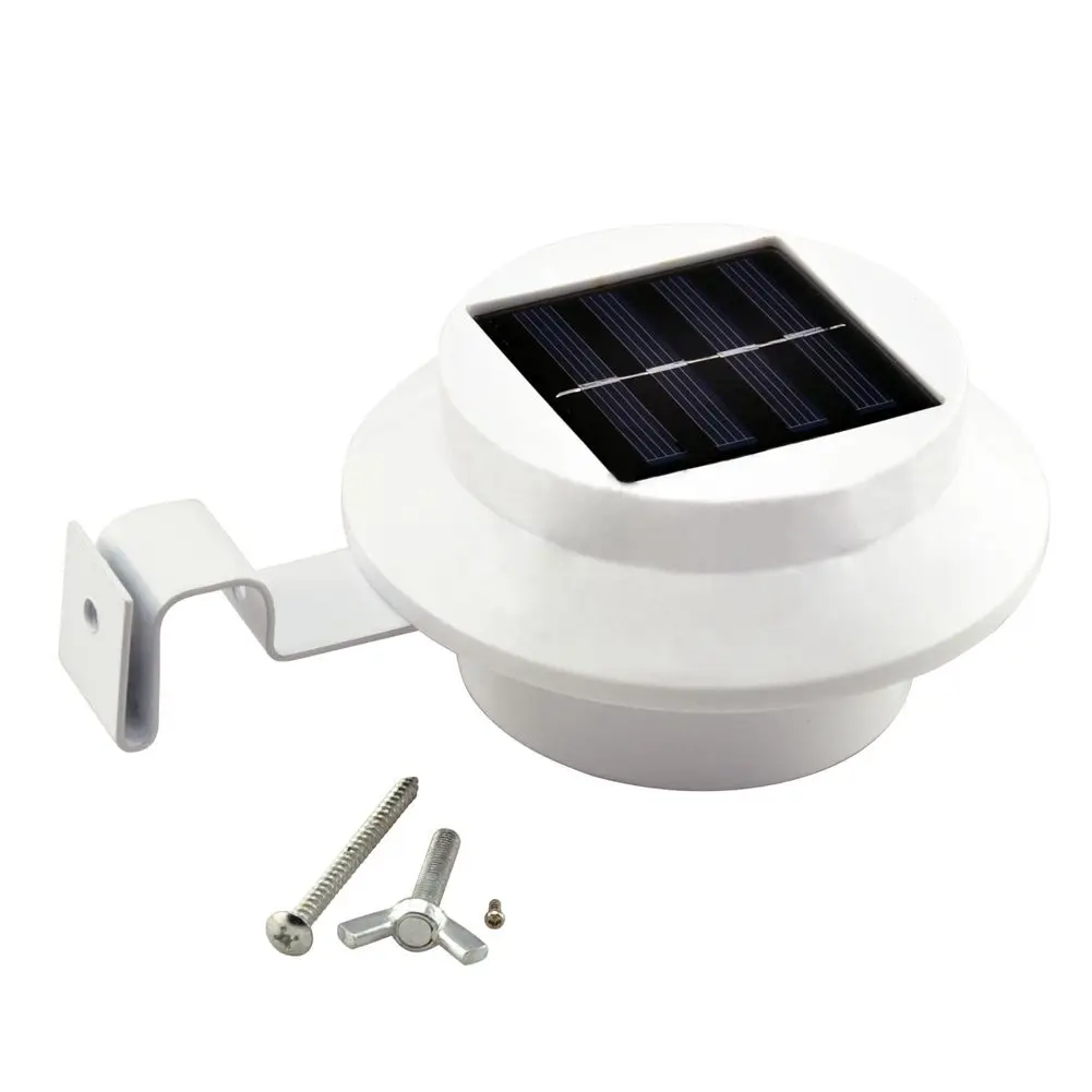

8 x Intelligent energy Outdoor Garden Lamp 3LED Solar Fence Gutter Roof Light