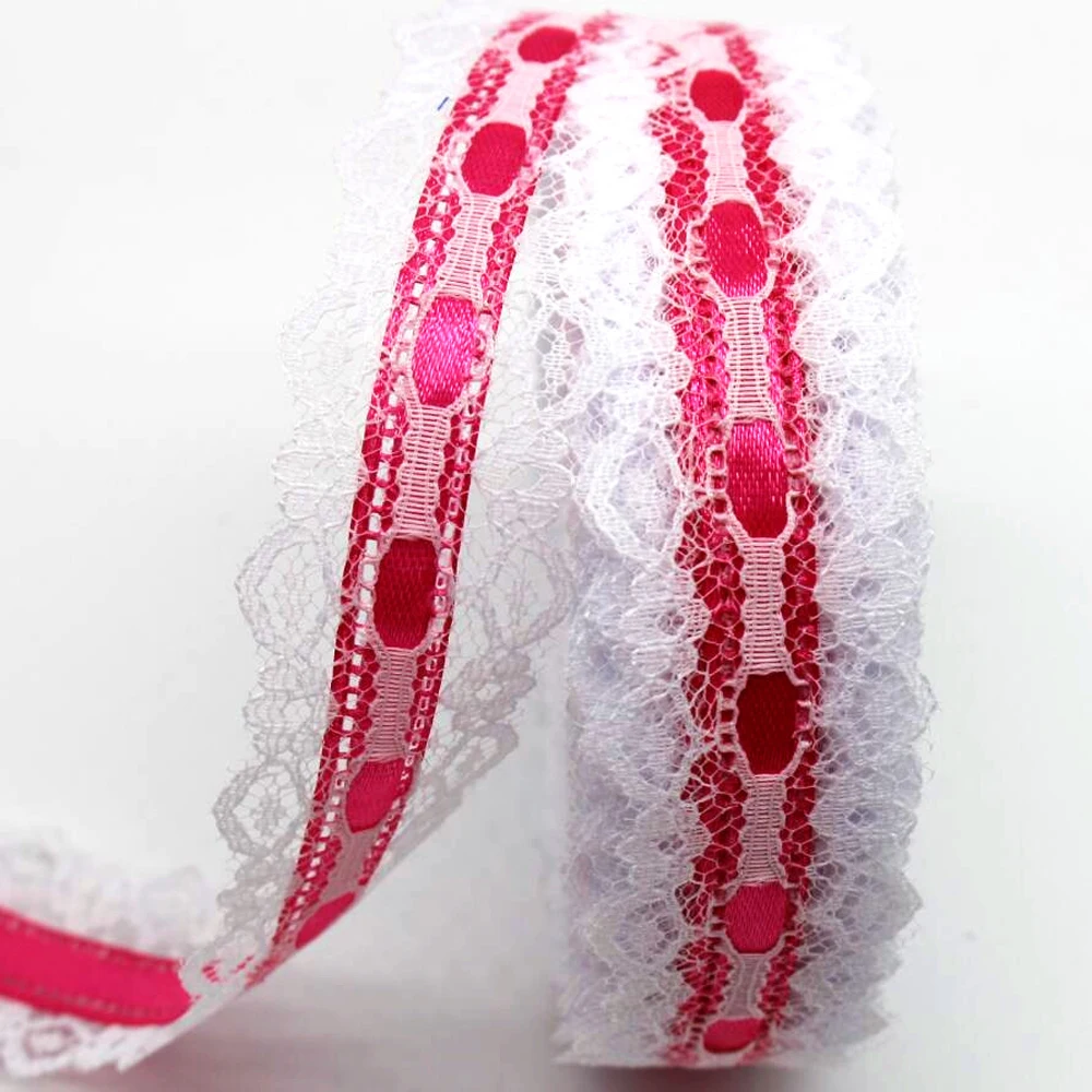 30MM 5 Yards 10 Yards 20 White Lace Ribbons DIY Handmade Material Headdress Hair Bows Christmas wedding Decoration Satin ribbon decoration ribbon supplies
