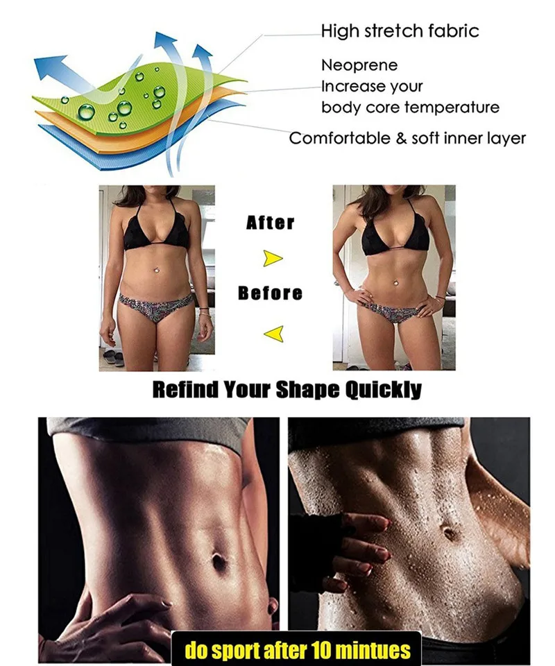 NINGMI Slimming Pants Women Neoprene Sauna Suit Control Panties Weight Loss Hot Sweat Waist Trainer Body Shaper Shorts Keep Warm (6)