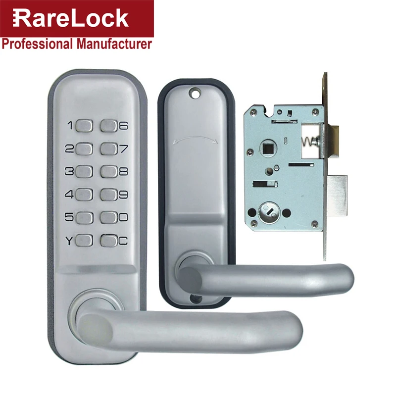 rarelock zs49 combination handle door lock with keys for home