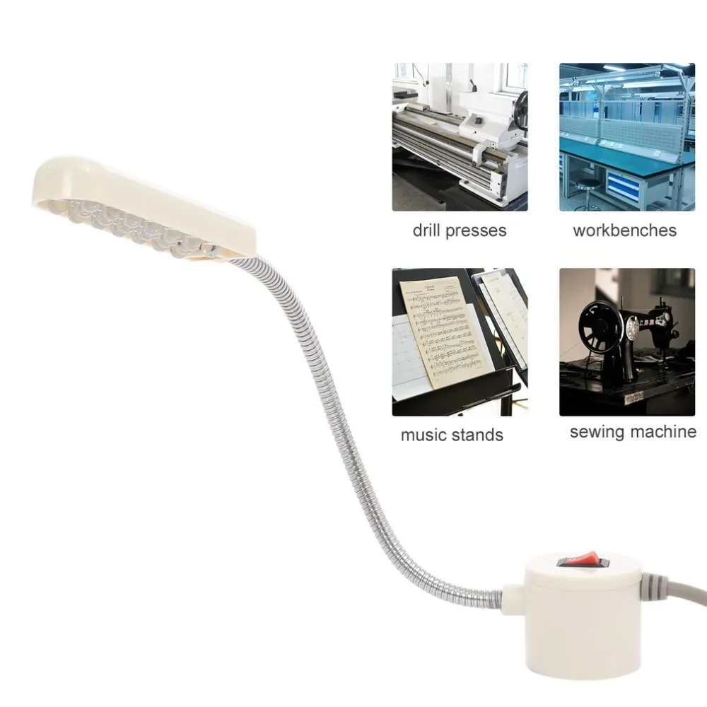 Портативные светильники для швейной машинки 10 светодиодный рабочий свет Магнитная Монтажная база лампа на гибкой ножке для всех
