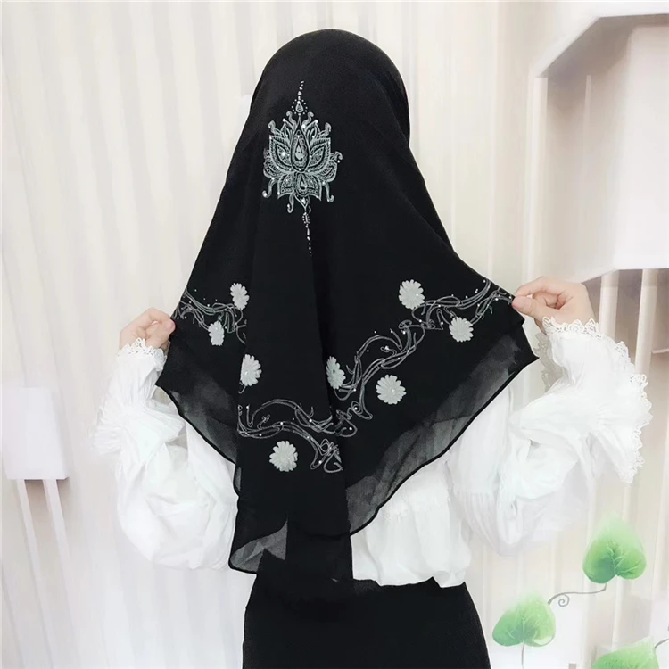 Хиджаб шарф высокого качества Женская мода женский зимний шарф женский шифон малазийский хиджаб Исламская основа оголовье