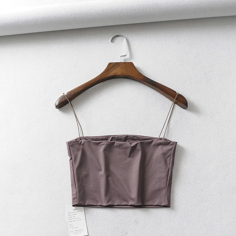 BRADELY MICHELLE 2020 Summer Womens Crop Top Sexy Elastic Cotton Camis sleeveless Short Tank Top Bar