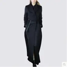 Зима, новое модное Брендовое элегантное шерстяное пальто, женские облегающие длинные шерстяные куртки, верхняя одежда