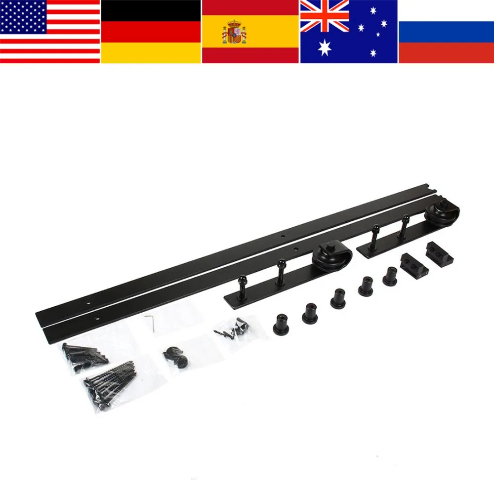 

Schuifdeur Systeem Pulley Sliding Doors Hanging Rail Door Hardware For Woodworking Set Steel Slide Rail Antique Track System