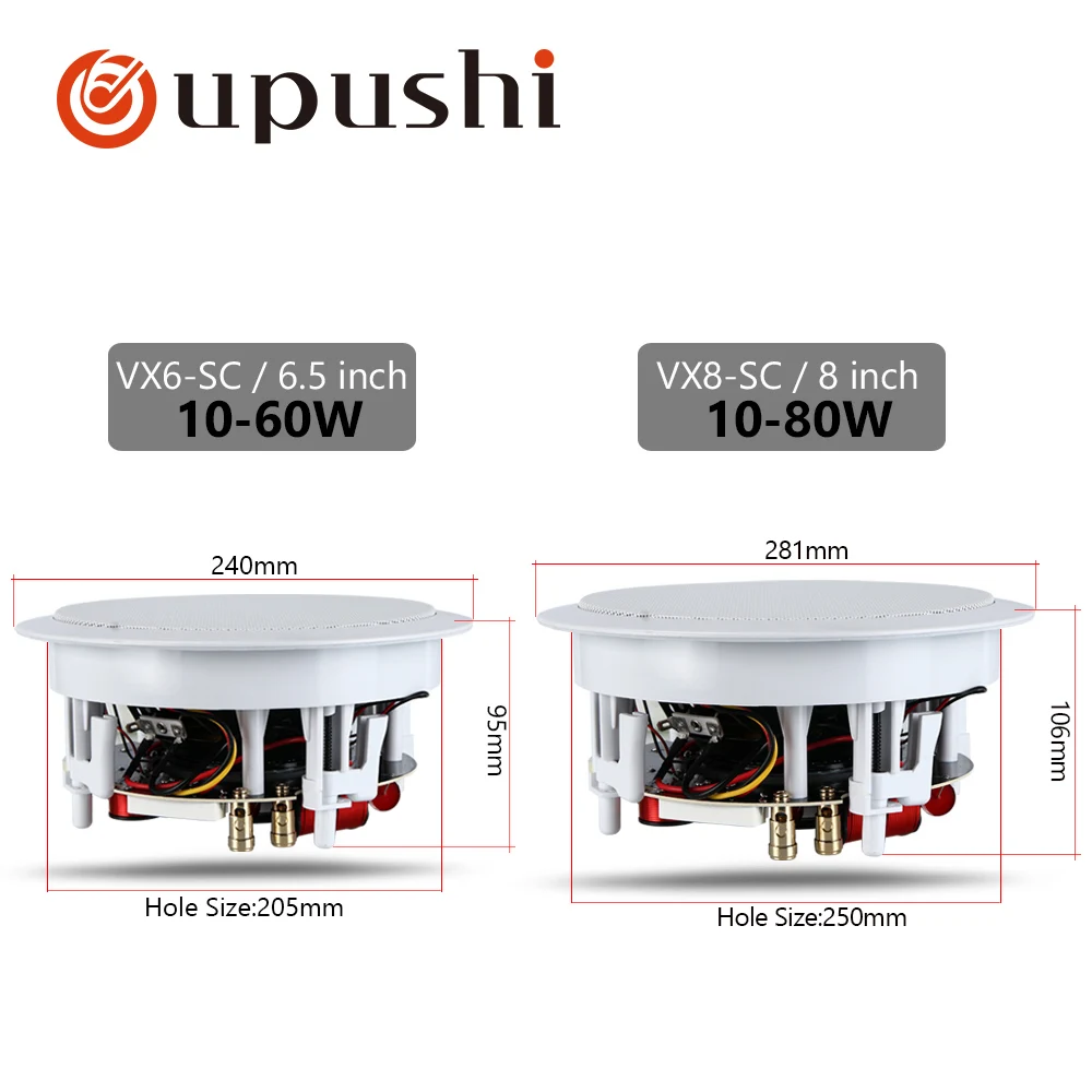 Система для домашнего кинотеатра Oupushi потолочные колонки hifi 6 5 дюйма объемный