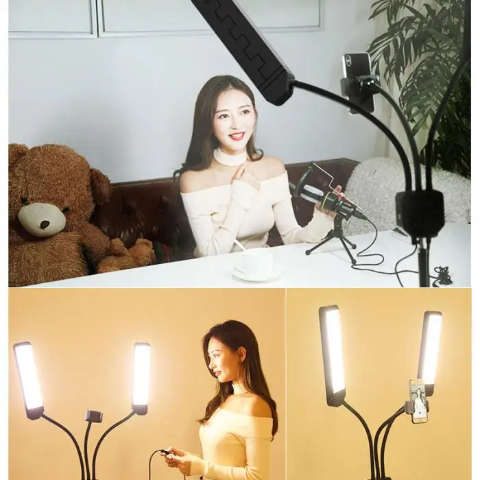 Новейший фотостудия макияж светодиодный светильник для селфи светильник с регулируемой яркостью видео косметический светильник GT66