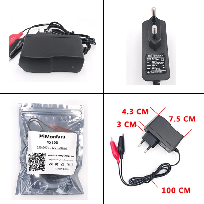 12V 1000ma Smart Lead Acid AGM GEL Battery Charger for Car Motorcycle DC 12 V Volt 1A 220V Motor 4ah 7ah 10ah 12ah 20ah Moto EU 12V 1000ma Smart Lead Acid AGM GEL Battery Charger for Car Motorcycle DC 12 V Volt 1A 220V Motor 4ah 7ah 10ah 12ah 20ah Moto EU
