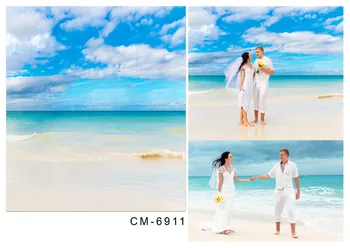 

TR Photo Background Blue Sky Ocean Backdrop Beach Wedding Background 10x10 Real Nature Scenic Backgrounds For Photo Studio Props