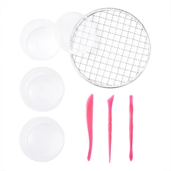 

Pandahall 14pcs/set DIY Tools with Plastic Sculpting Tools Plastic Bead Storage Containers and Stainless Steel Mesh Grid
