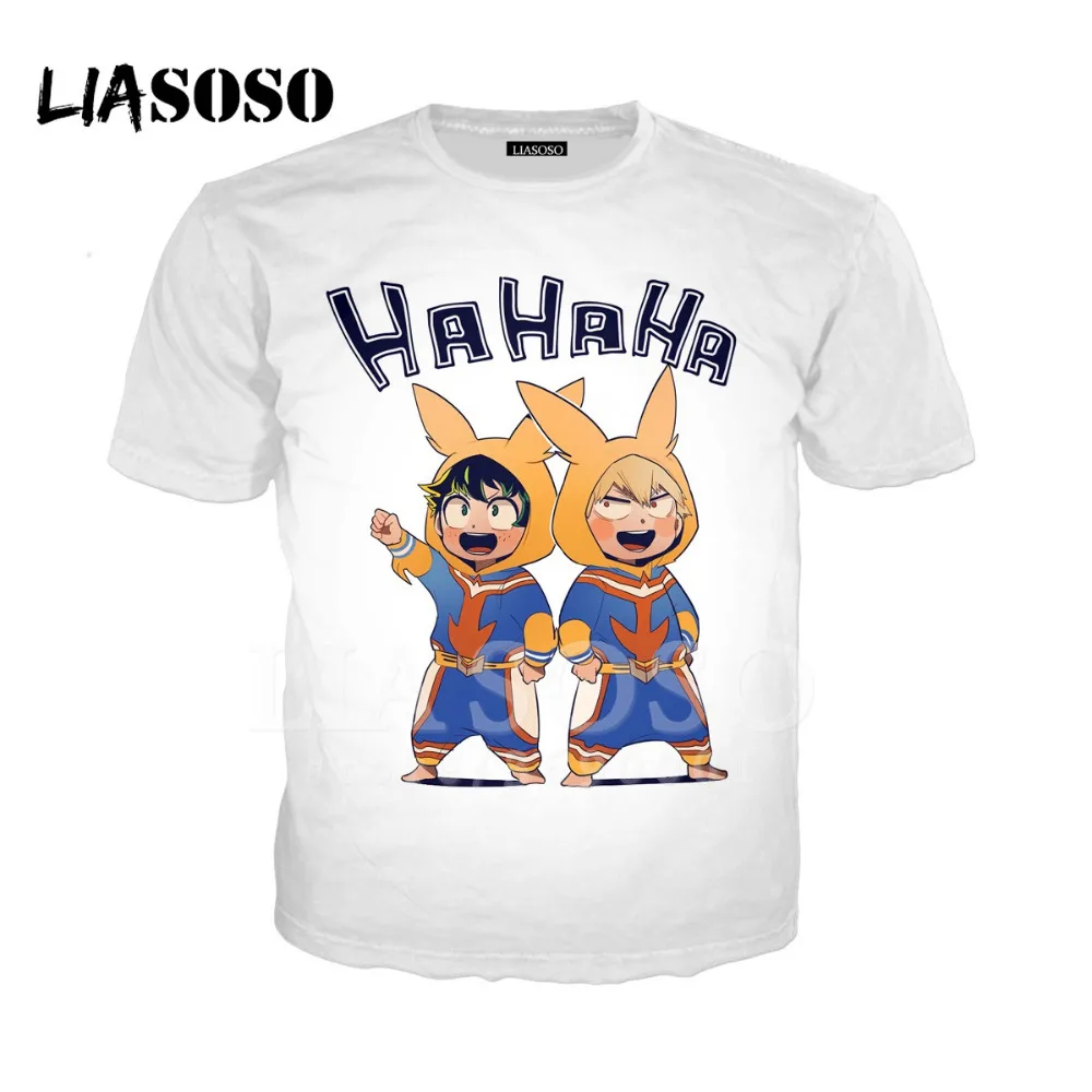 

LIASOSO NEW Anime Boku No Hero My Hero Academia Cosplay Tees 3D Print t shirt/Hoodie/Sweatshirt Unisex Good Quality Tops G1383
