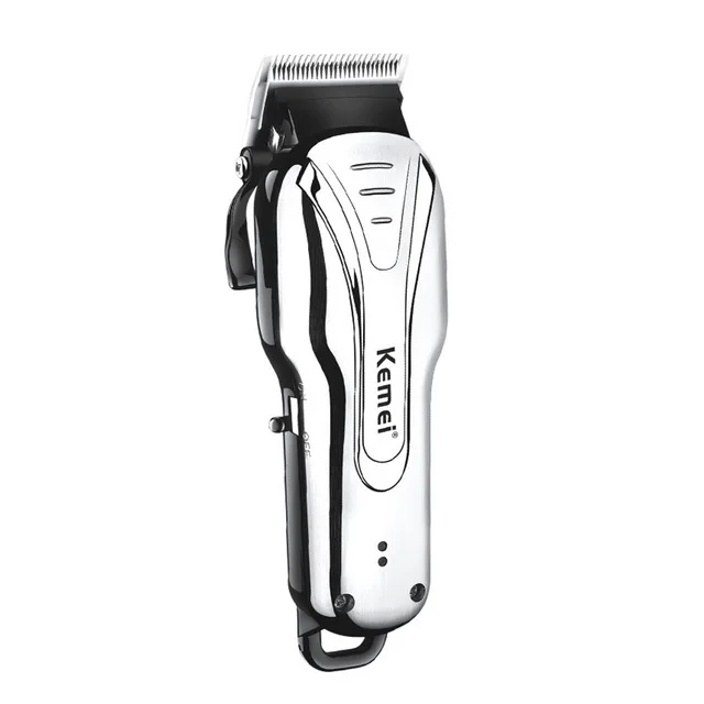 Новые Kemei углерода Сталь головы Перезаряжаемые волос триммер электрическая бритва Для мужчин бритва для бороды электрическая машинка для стрижки волос для дома и автомобиля - Цвет: White