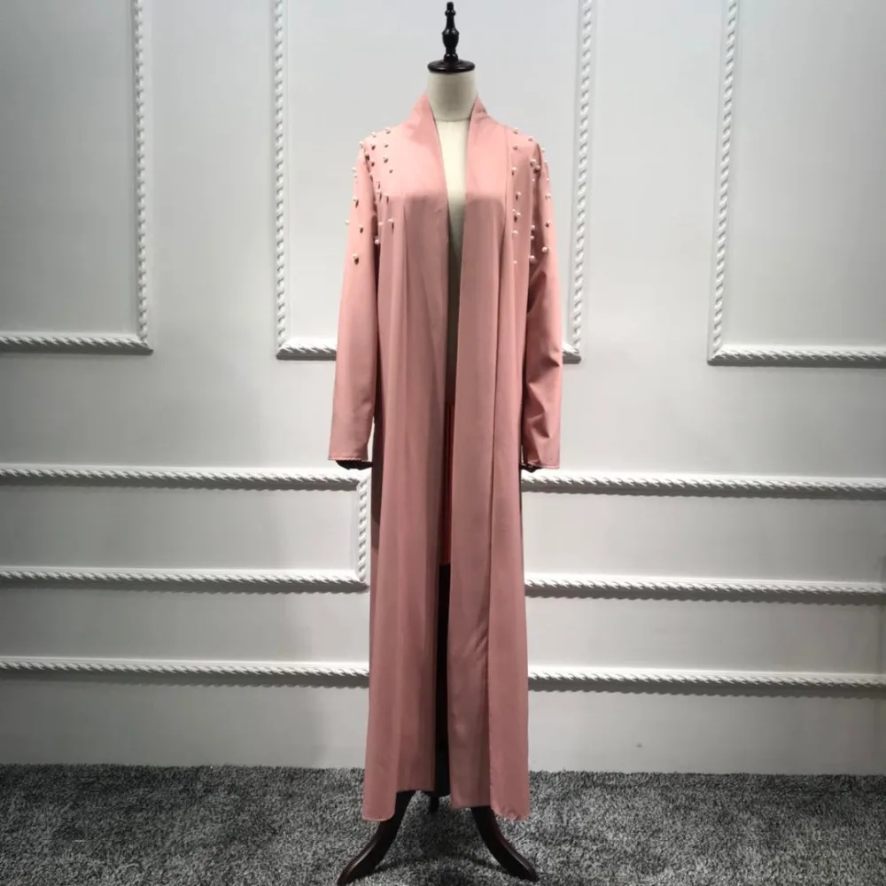 2018 взрослых мусульманских 6 цветов бисер мусульманская одежда Дубай модная мусульманская абайя Платье Халаты арабский молитва поклонение
