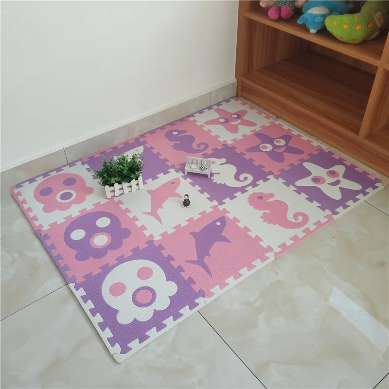 

JCC 8/24pcs Sea Style Baby EVA Foam Puzzle Play Mat /kids Rugs carpet Interlocking Exercise Floor for children Tiles 30*30*1cm