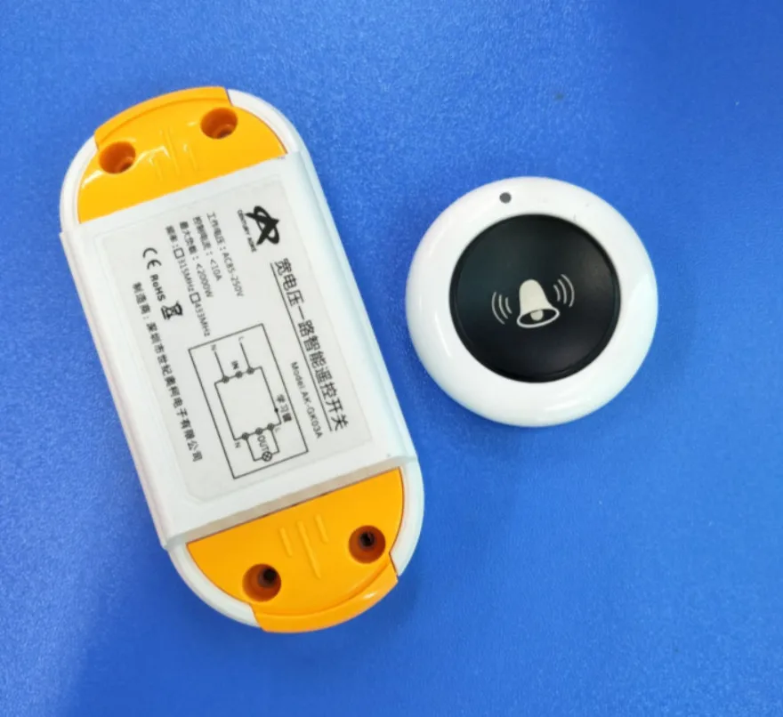 AC220V 110V 85V 1CH 10A RF Wireless Remote Control Switch System teleswitch relay Receiver door bell system Smart Home | Электроника