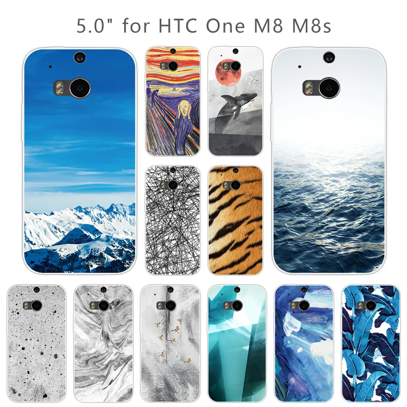 Для HTC One M8 M8s чехол для M8/M8S Чехлы сотовых телефонов мягкий ТПУ пейзаж задняя