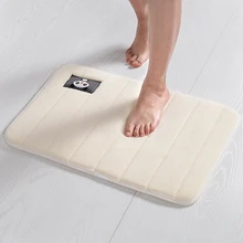 Коврик для ванной комнаты с эффектом памяти, хлопковый ковер для спальни, современный лаконичный впитывающий нескользящий коврик для двери, коврик для кухни с медленным отскоком