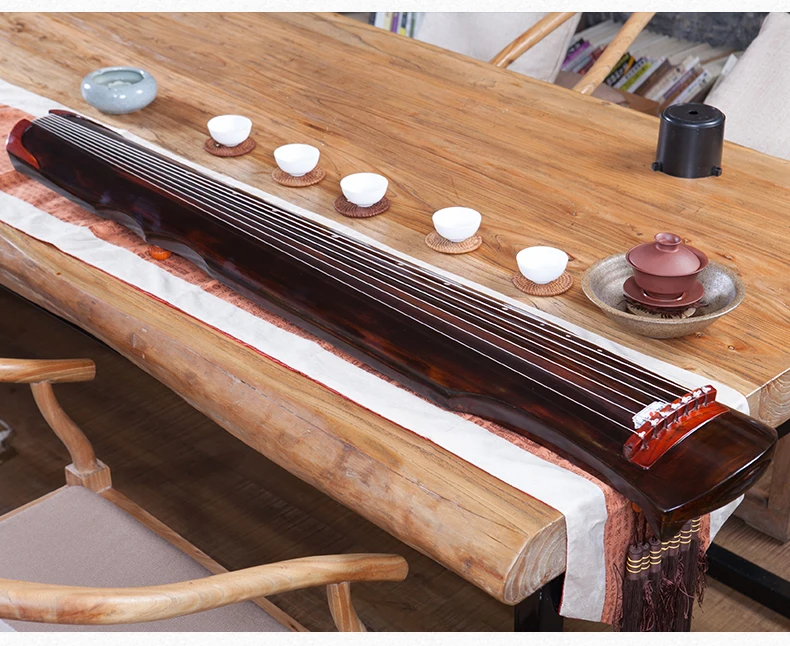

brown chinese guqin fu xi Type Lyre Chinese 7 Strings Ancient Zither Chinese Musical Instruments zither 7 strings chinese Guqin