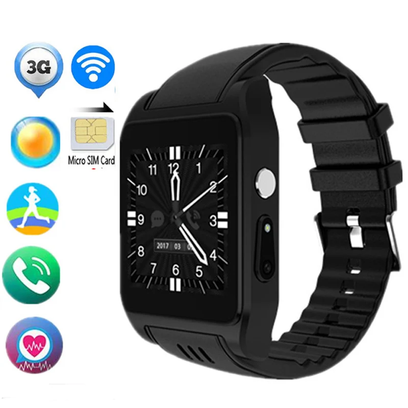 Продвижение 3 Г Wifi X86 Bluetooth Смарт Часы Android Relogio Smartwatch Сим Карты Камера Celular Playstore для