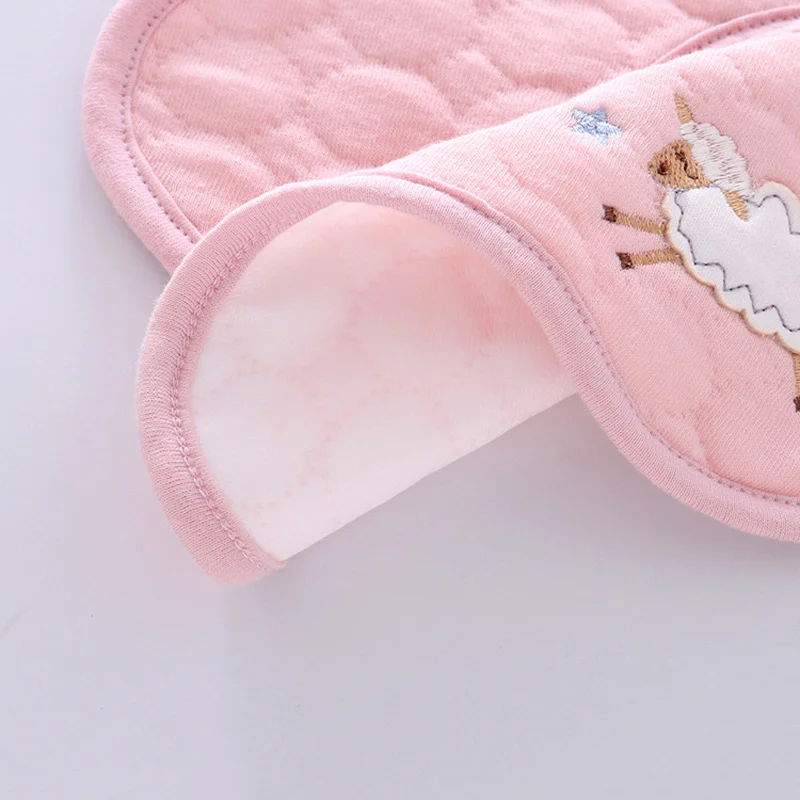 Cartoon Baby Bibs Newborn Boy&Girl Bandana Burp Cloth Cotton Circular Saliva Towel Infant with Lovely Animal Pattern Superabsorbent4