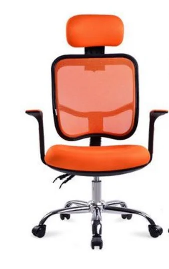 0% A поднимающееся офисное кресло с губкой наполнитель поворотный стул сетка Эксклюзивный стул с шкивом эргономичное компьютерное игровое кресло - Цвет: Оранжевый