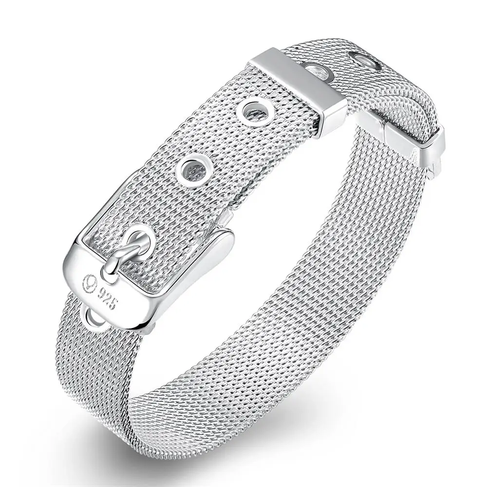 

Pulseira de senhora New Arrival Silver Plated Bracelet For Women Charm chain Classic jewelry