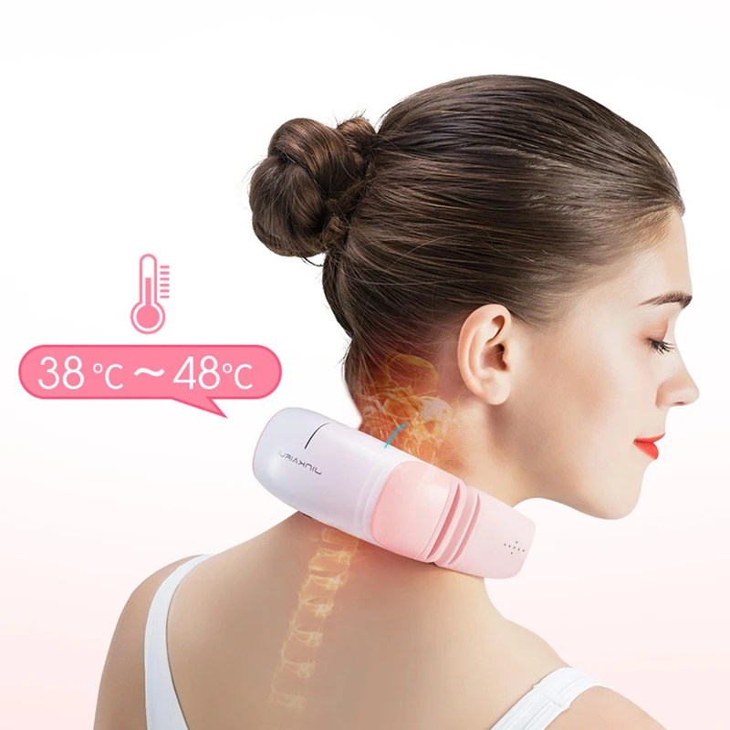

Cervical Massager Pink Neck Massager Massager For Neck Waist Shoulder Home Travel Multifunction Vibrating Massager Health Care