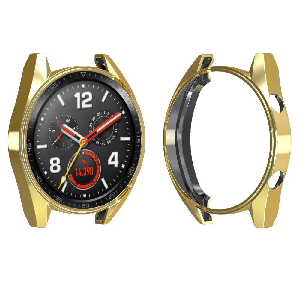 Huawei watch GT чехол для huawei watch gt чехол с ремешком Мягкий ТПУ покрытый круглый защитный чехол Аксессуары для смарт часов