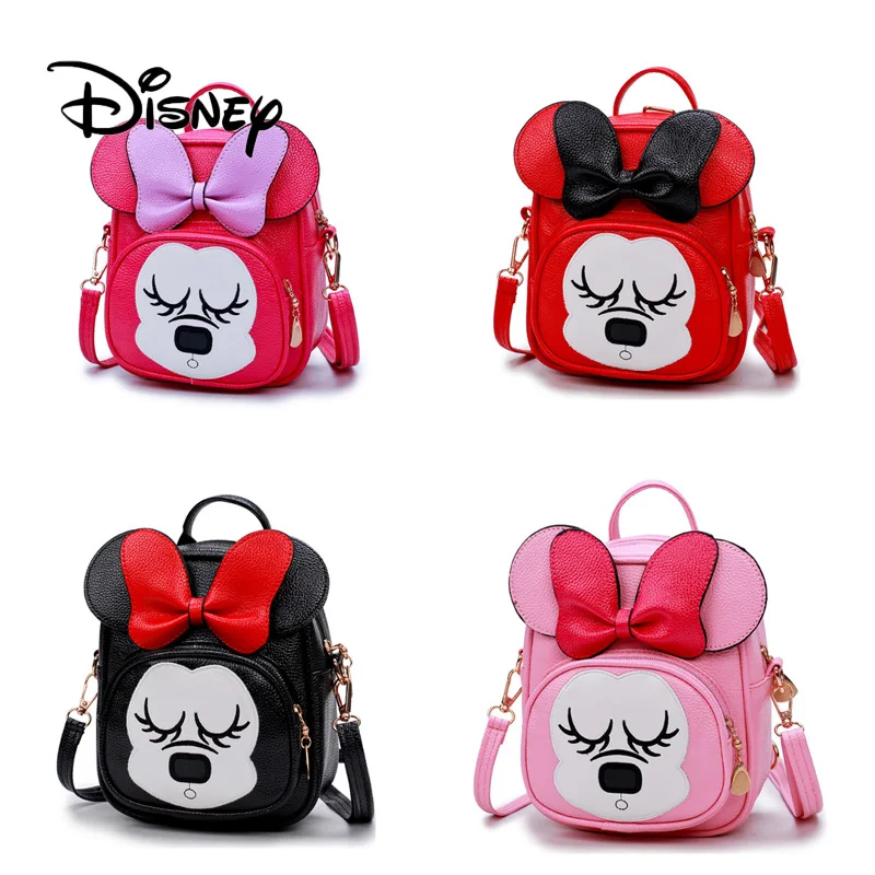Disney Minnie Микки Маус рюкзак с бантом для девочек школьная сумка детей милые детские