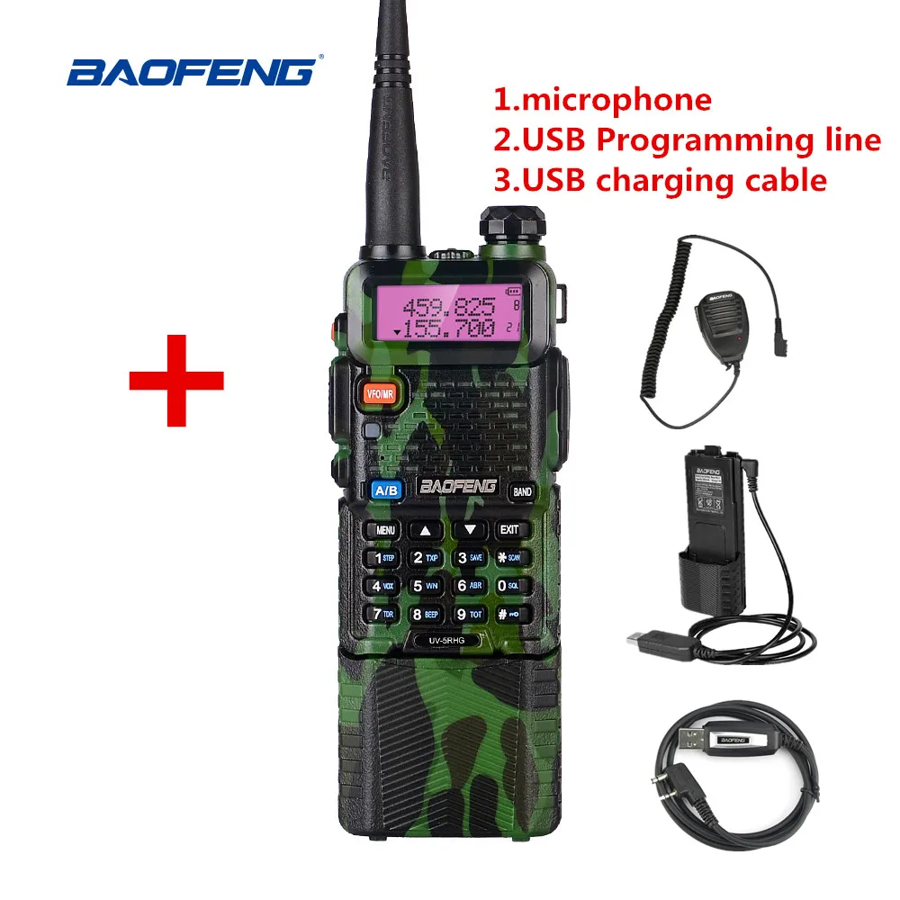 Baofeng UV-5R-HG 8 Вт портативной рации Tri-Мощность 3800 мАч 10 км двухдиапазонный 10 км Мощность ful 8 вт Long Range для Пеший Туризм CB uv5r радио - Цвет: Цвет: желтый