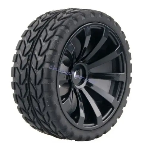 

4pcs 1/10 On-Road Car Tires 26*64MM Plastic Wheel Rim Rubber Tyre for HSP Tamiya HPI Kyosho Sakura 94122 94123 D3 D4 CS tt02 601