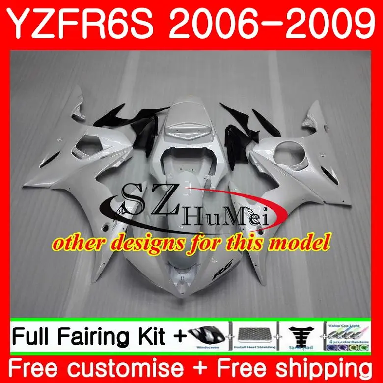 Корпус для YAMAHA YZF R6 S YZF-R6S 06 09 кузов 61NO. 1 YZFR6S 06 07 08 09 YZF R6S 2006 2007 2008 2009 обтекатели комплект синий белый