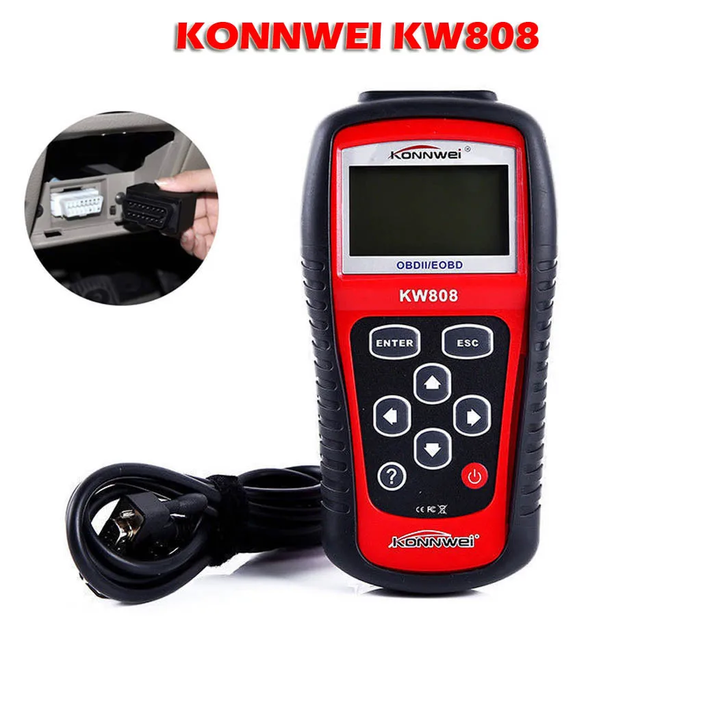KONNWEI KW680 автомобильный диагностический инструмент полный OBD2 функция многоязычный OBD 2 Автосканер считыватель Автомобильный сканер PK AD410 ML519